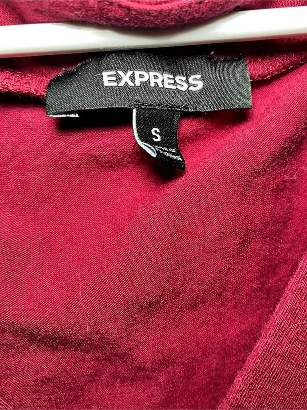 Express Red V-Neck Ruched Tank Top Size S - Picture 3 of 3